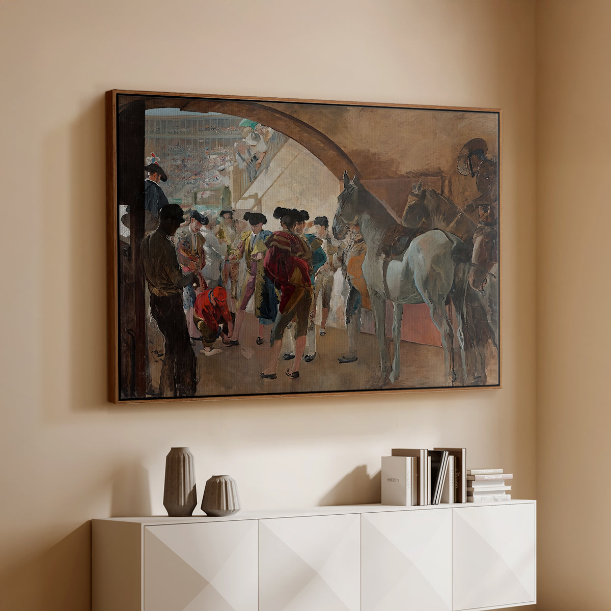Before the Bullfight (Antes de la corrida), c. 1900 - Floater Framed Canvas Print