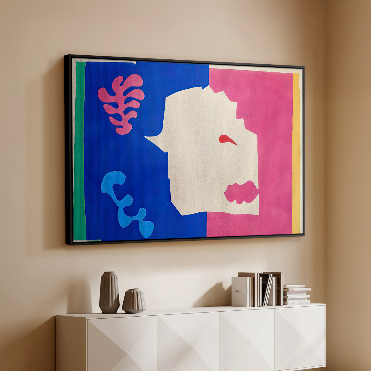 The Wolf (Le loup), from Jazz, 1947 - Floater Framed Canvas Print
