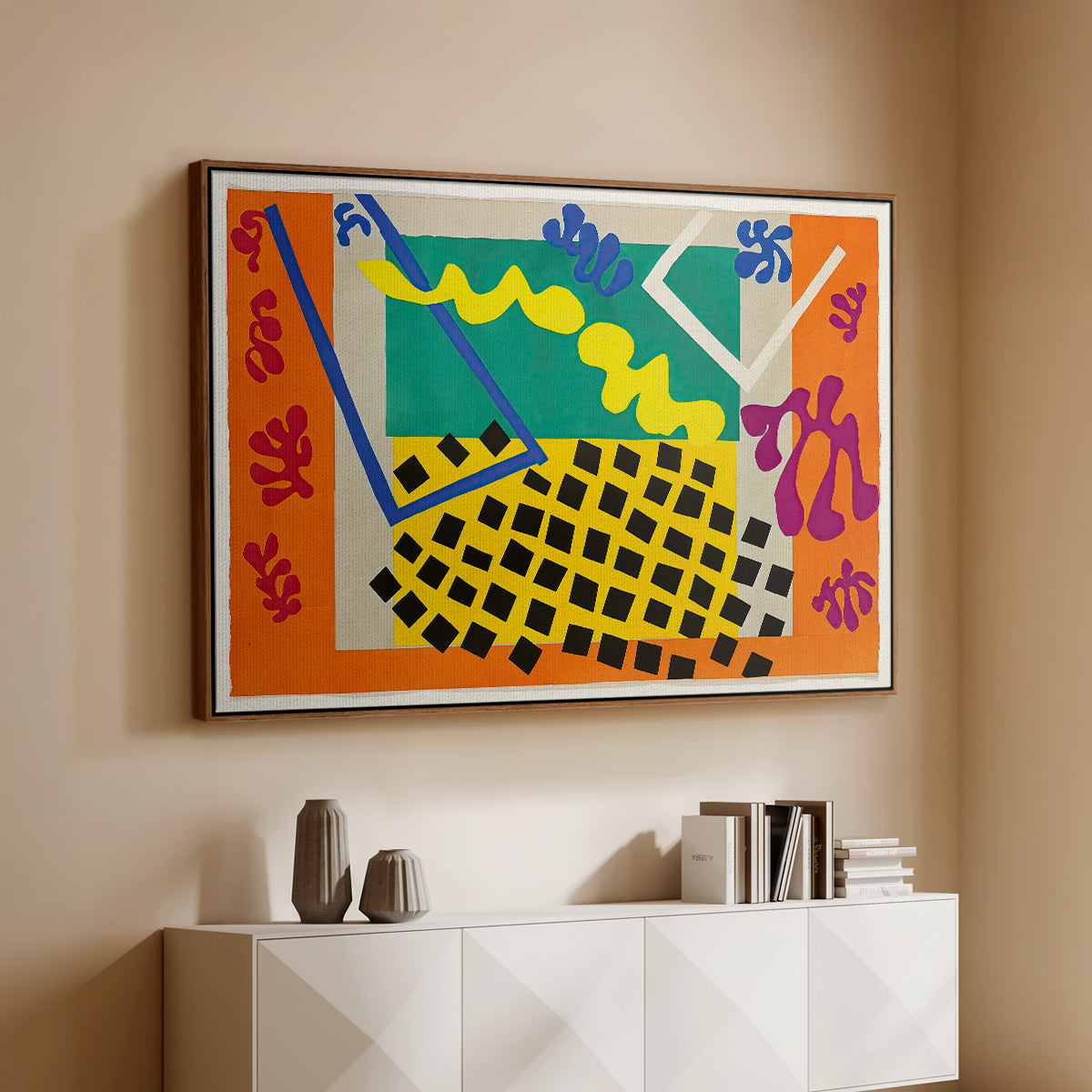 The Codomas (Les codomas), from Jazz, 1947 - Floater Framed Canvas Print