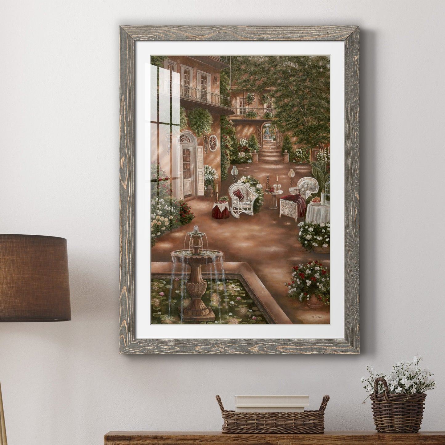 Evening Cocktails I - Premium Framed Print - Distressed Barnwood Frame - Ready to Hang