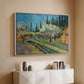 Orchard in Blossom, Bordered by Cypresses, 1888 - Floater Framed Canvas Print