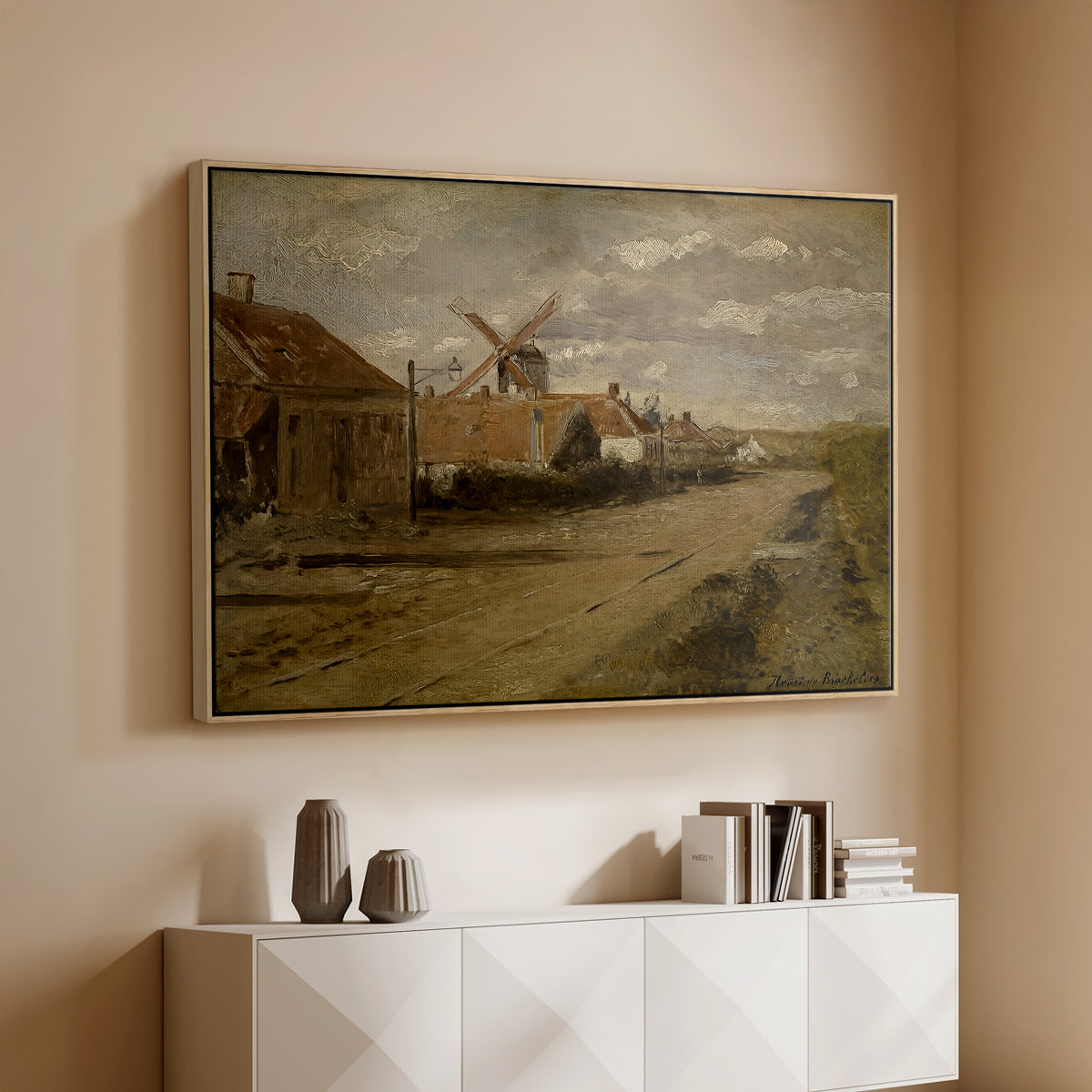 The Mill at Kiel, c. 1885-1888 - Floater Framed Canvas Print