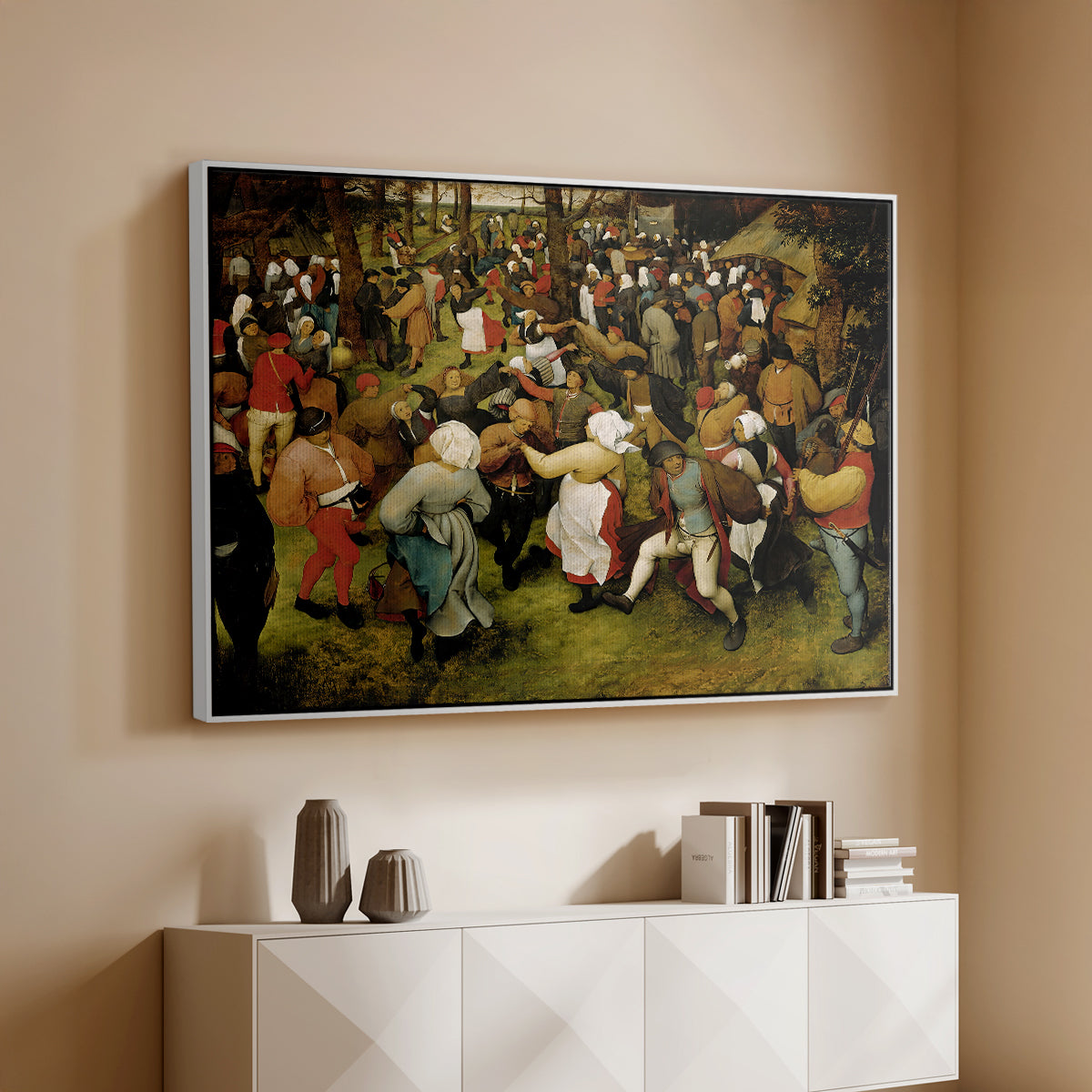 The Wedding Dance, c. 1566 - Floater Framed Canvas Print