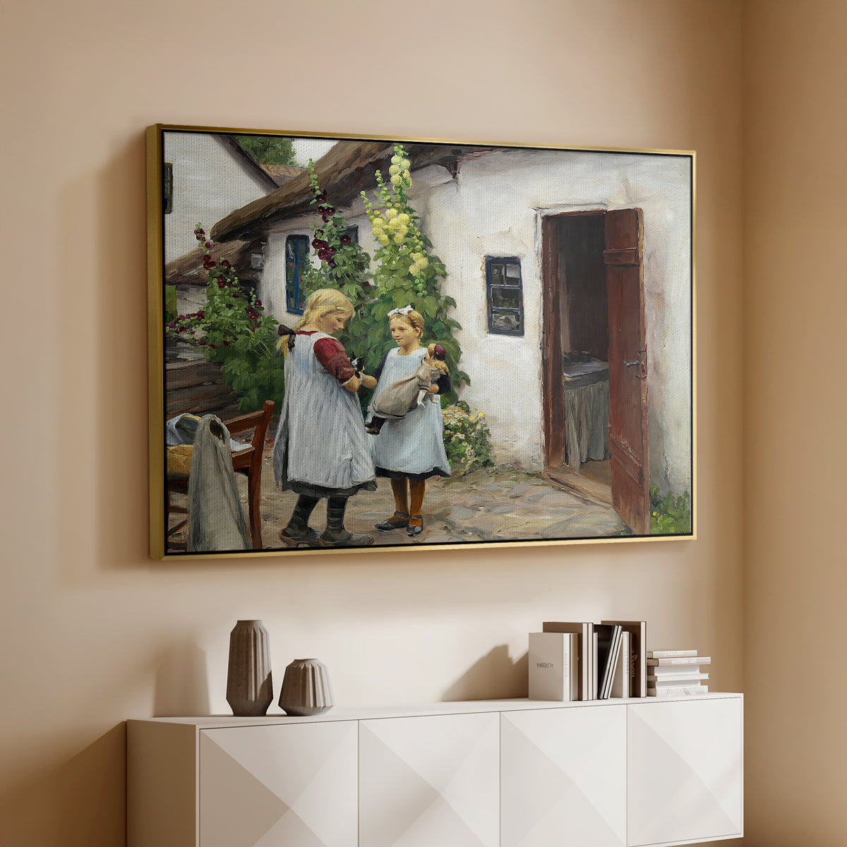 Have You Seen My Kitten?, 1914 - Floater Framed Canvas Print