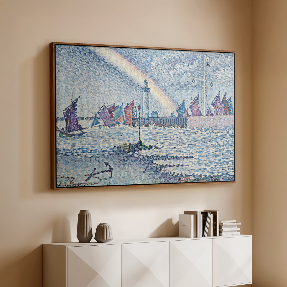 Entrance to the Port of Honfleur, 1899 - Floater Framed Canvas Print