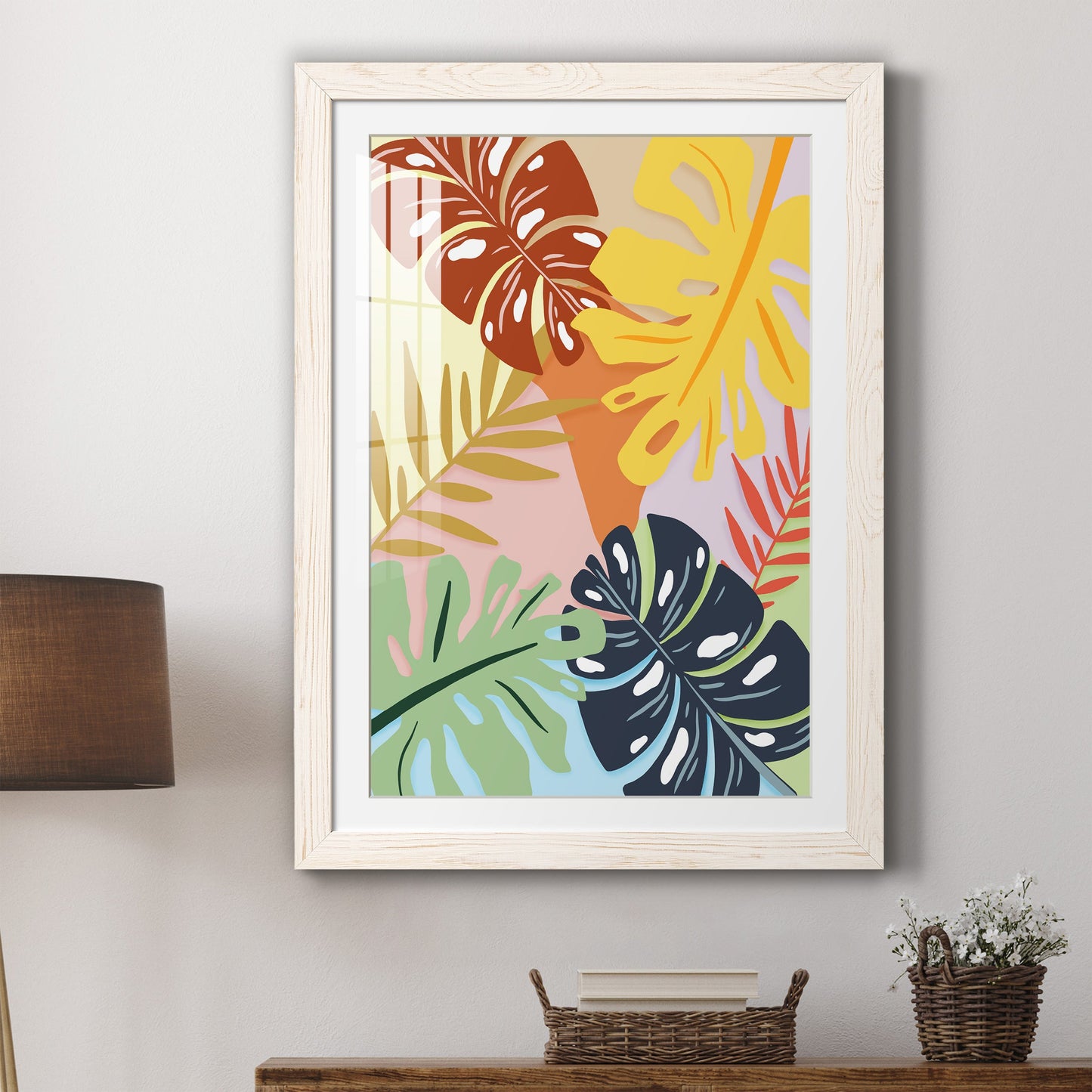 Tropical Foliage II - Premium Framed Print - Distressed Barnwood Frame - Ready to Hang