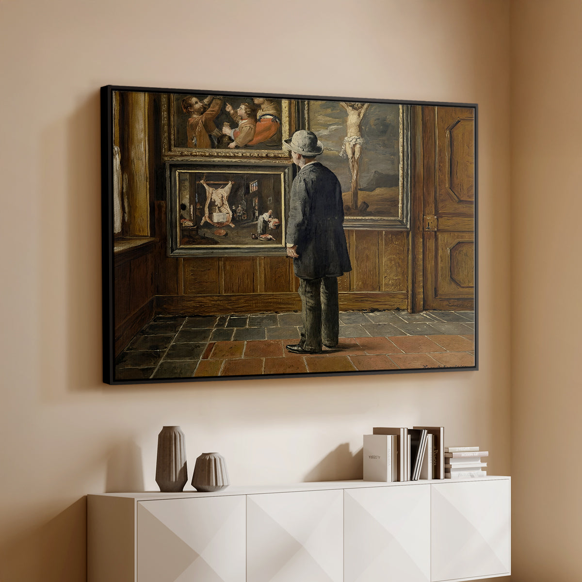 The Picture Lover, 1884 - Floater Framed Canvas Print