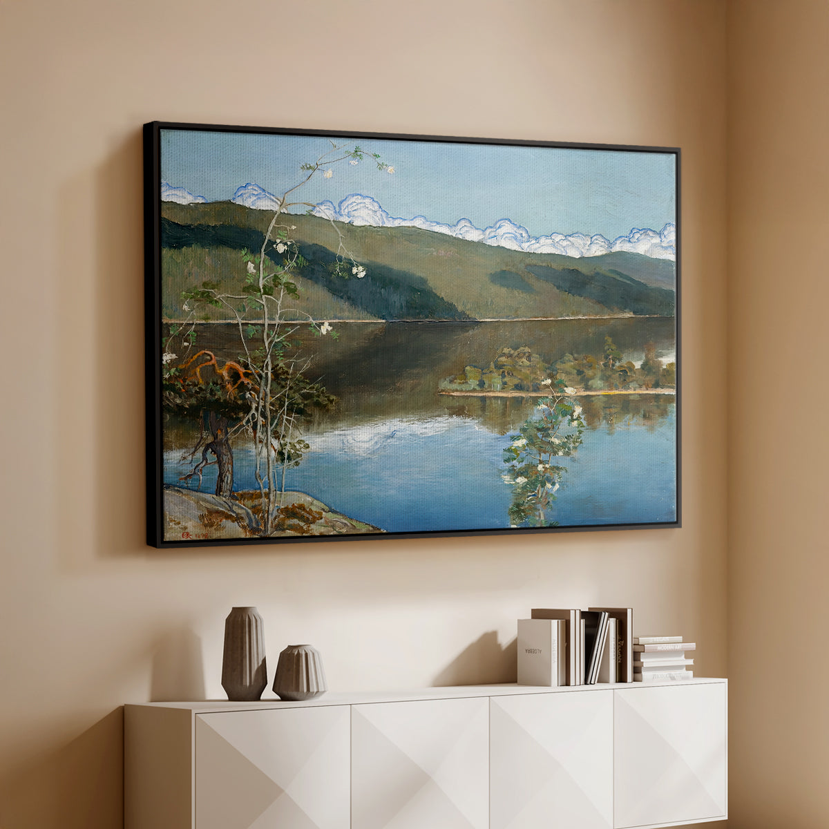 Thunderclouds on the Horizon, 1897 - Floater Framed Canvas Print