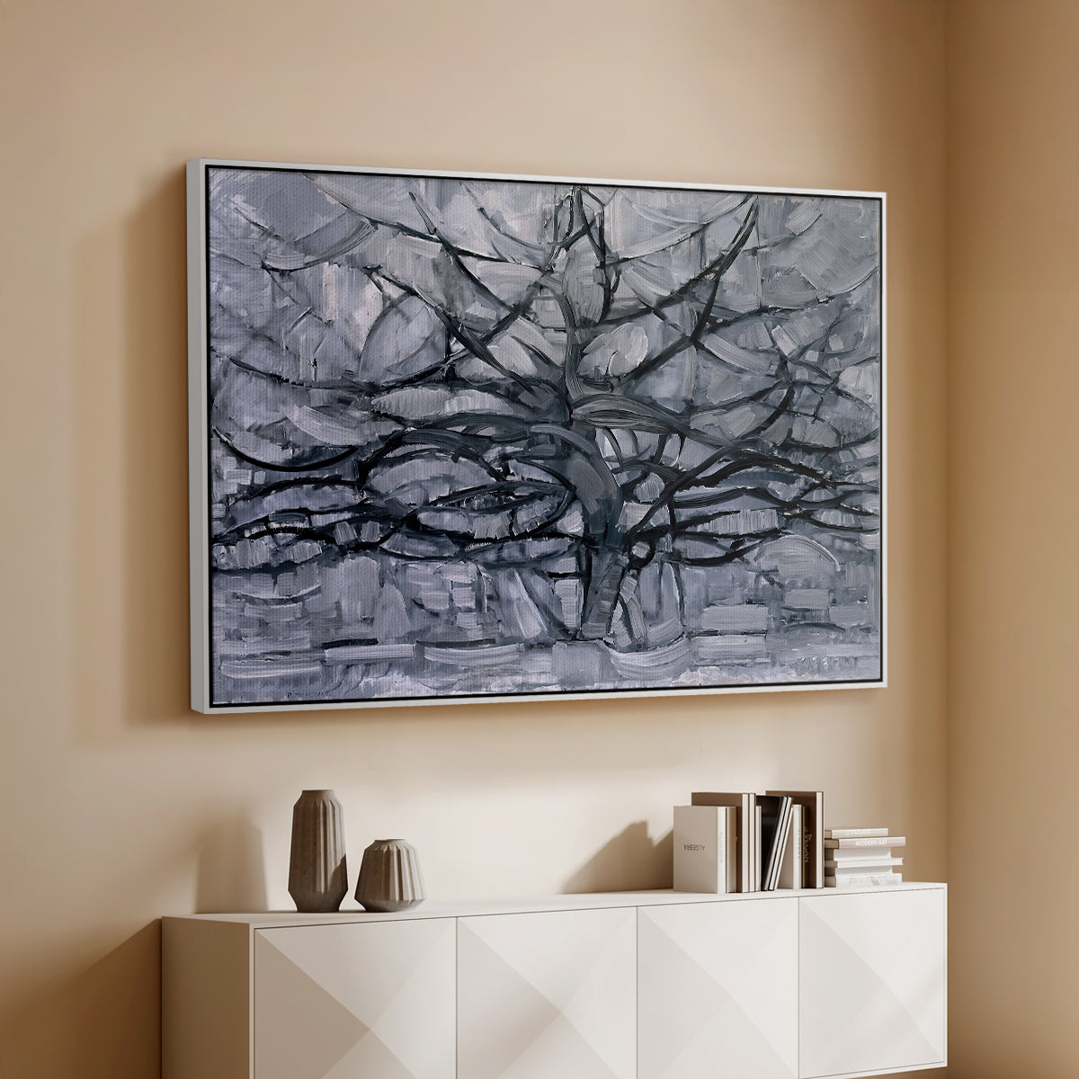 The Gray Tree, 1911 - Floater Framed Canvas Print