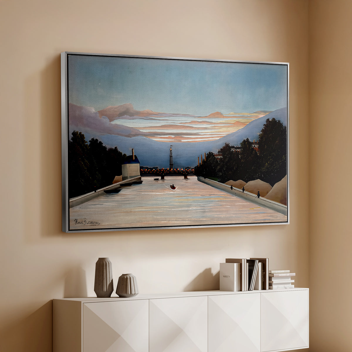 The Eiffel Tower, c. 1898 - Floater Framed Canvas Print