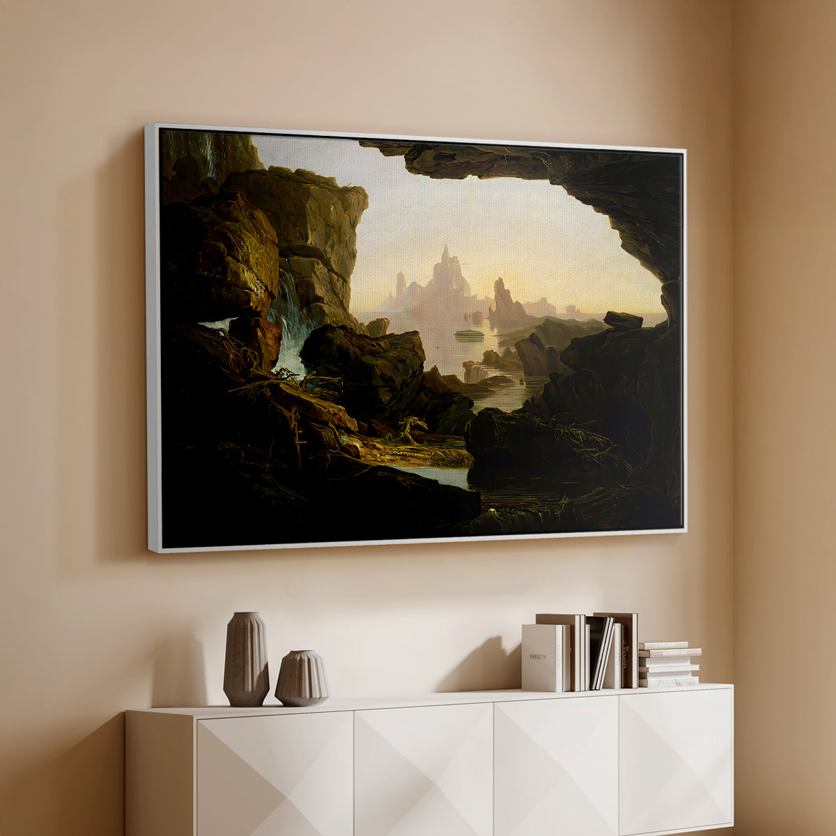 The Subsiding of the Waters of the Deluge, 1829 - Floater Framed Canvas Print