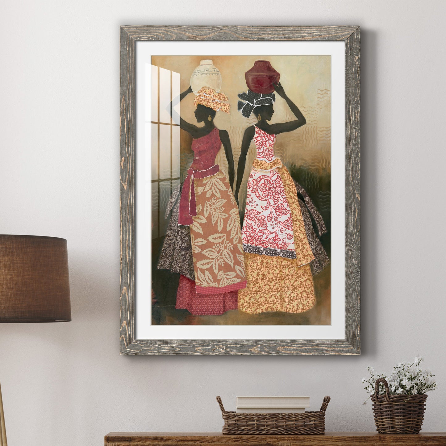 Village Women II - Premium Framed Print - Distressed Barnwood Frame - Ready to Hang