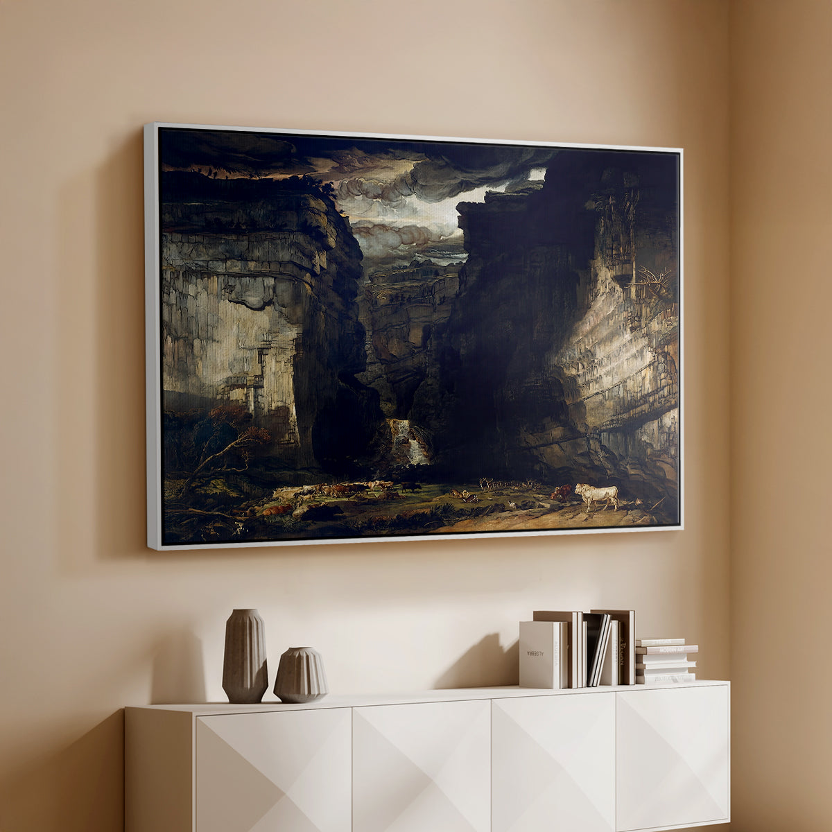 Gordale Scar, c. 1811-1813 - Floater Framed Canvas Print
