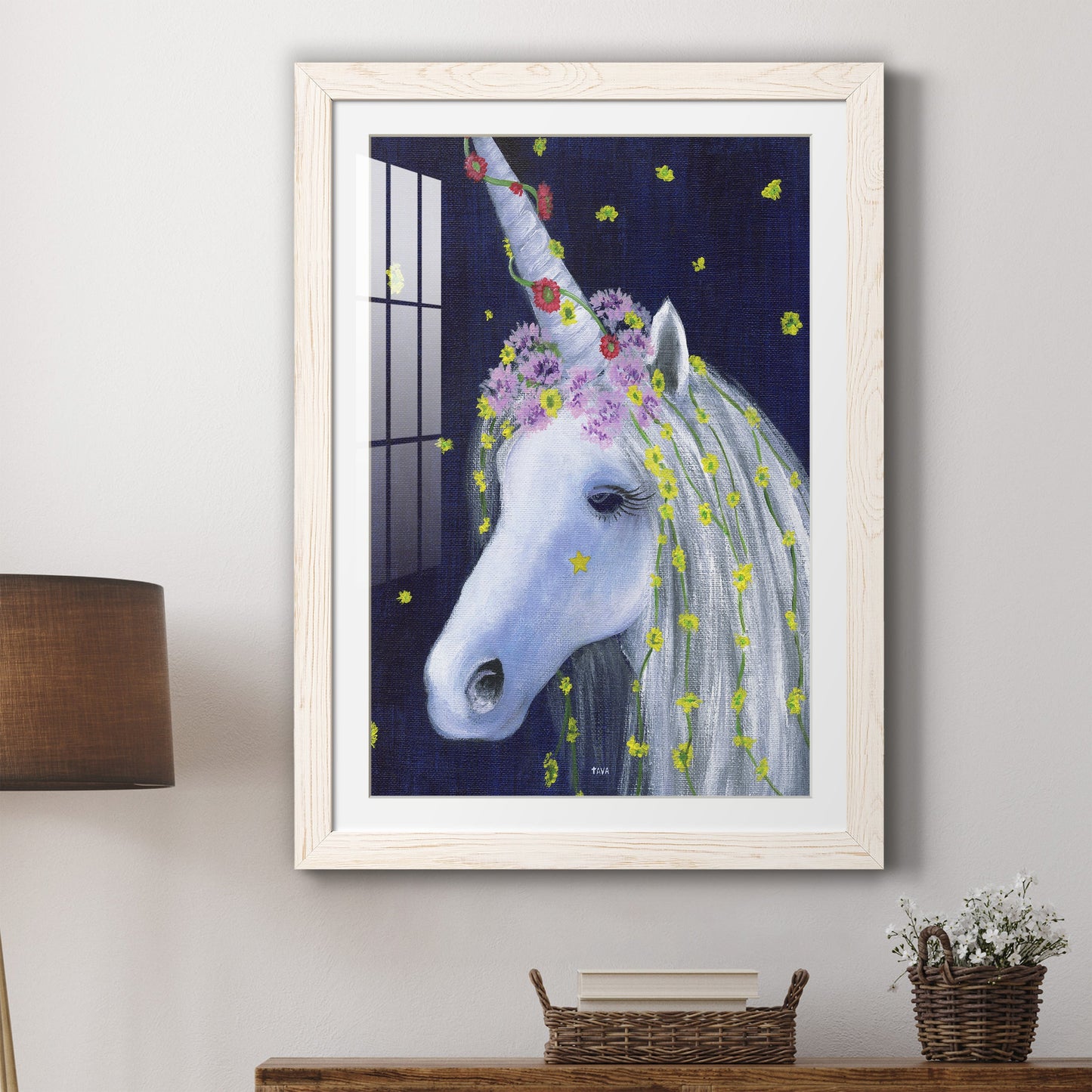 Unicorn IV - Premium Framed Print - Distressed Barnwood Frame - Ready to Hang