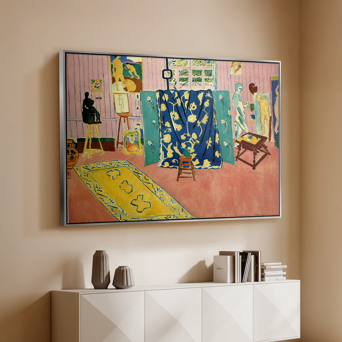 The Pink Studio (L'Atelier Rose), 1911 - Floater Framed Canvas Print
