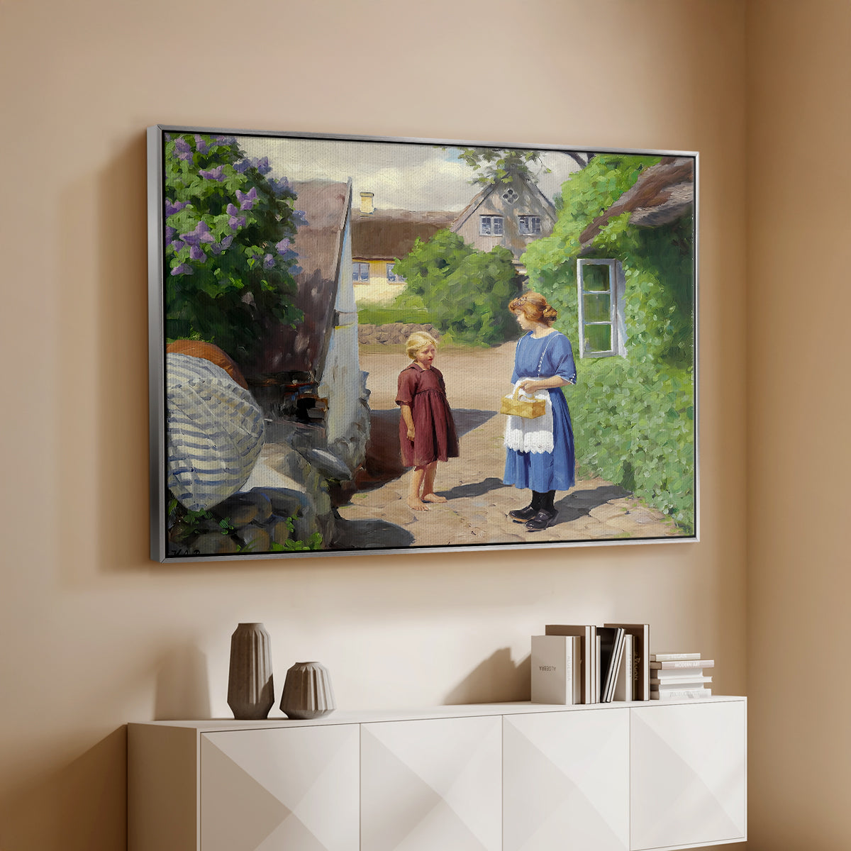 Summer Day in Jyllinge, 1922 - Floater Framed Canvas Print