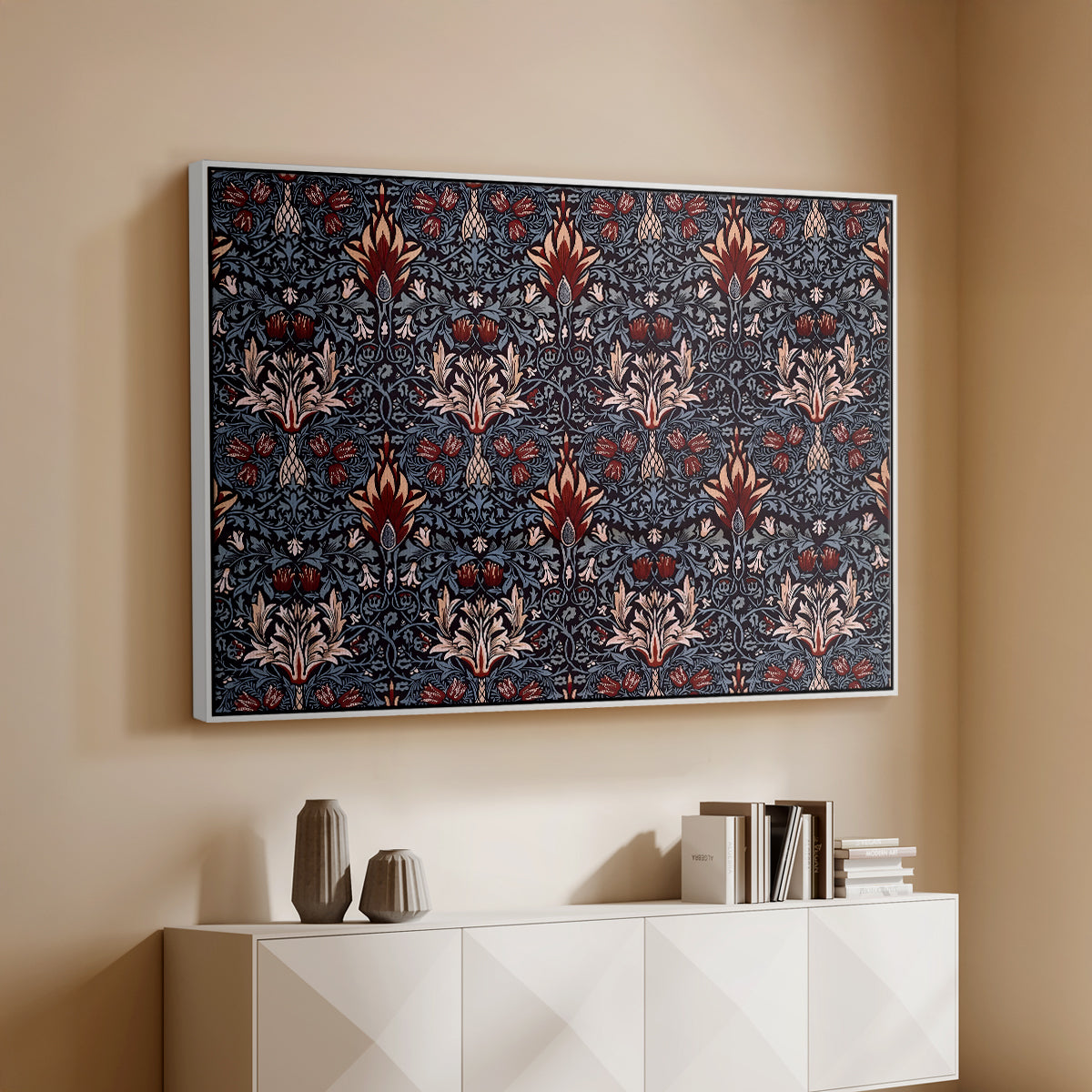 Snakeshead (Printed Textile), c. 1876 - Floater Framed Canvas Print