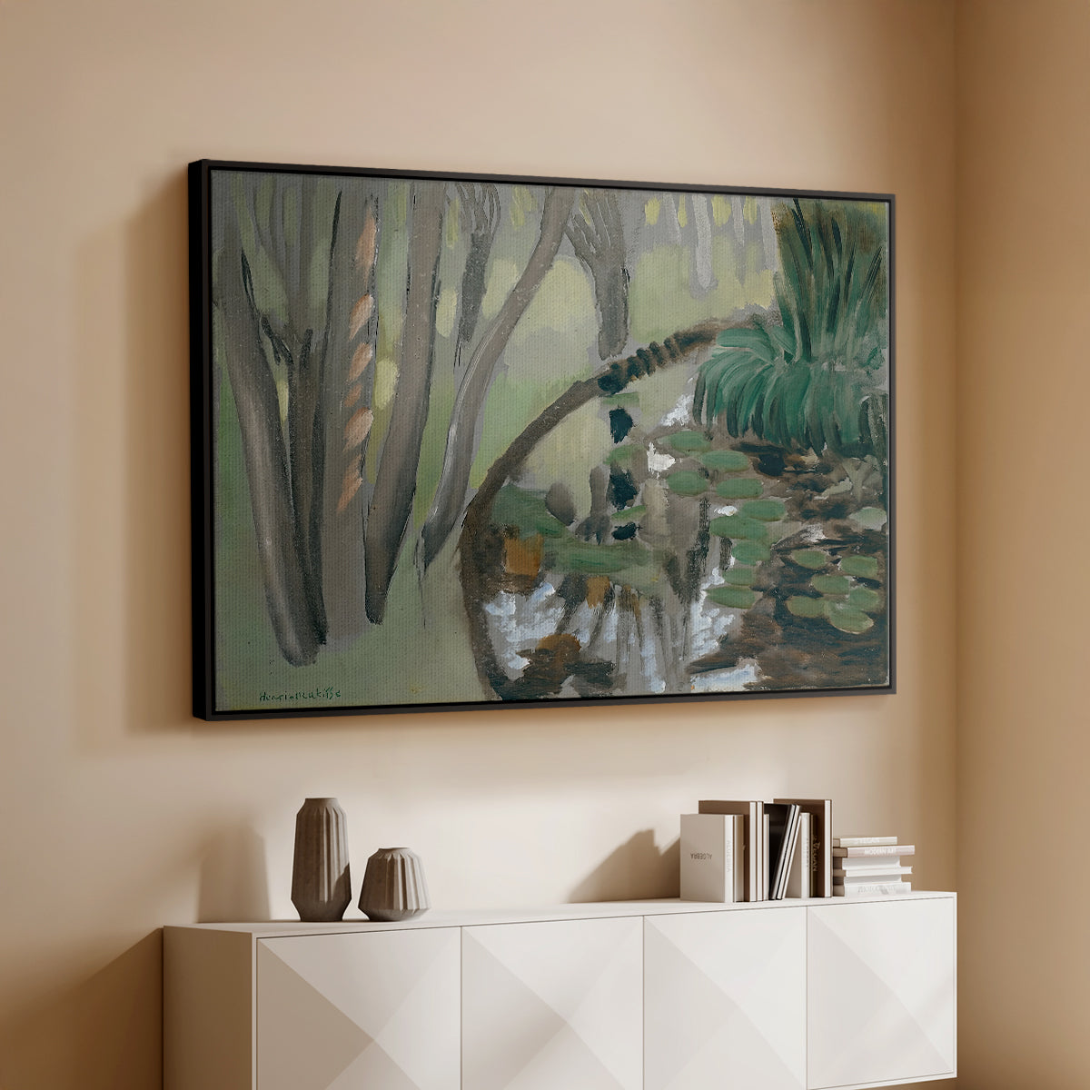 The Stream, Maintenon, 1918 - Floater Framed Canvas Print