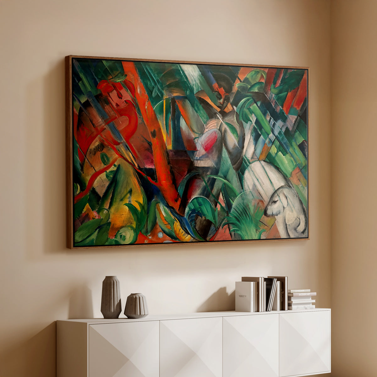 In the Rain, 1912 - Floater Framed Canvas Print