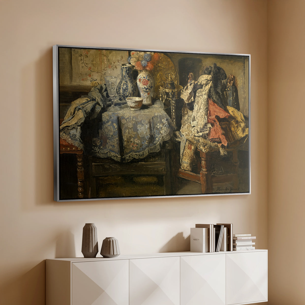 Still Life Requisites, 1885 - Floater Framed Canvas Print