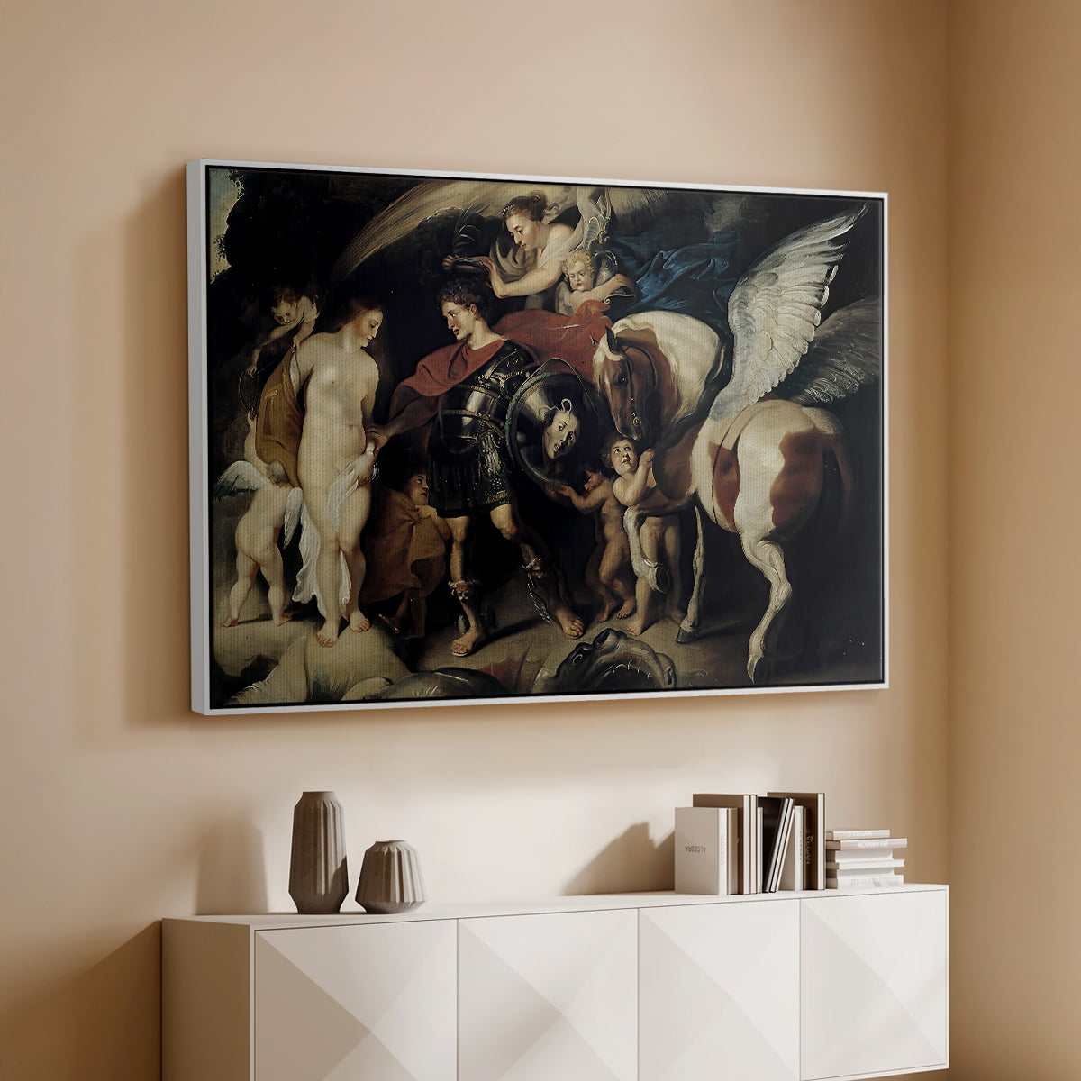 Perseus and Andromeda, c. 1620 - Floater Framed Canvas Print