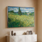Green Wheat Field with Cypress, 1889 - Floater Framed Canvas Print