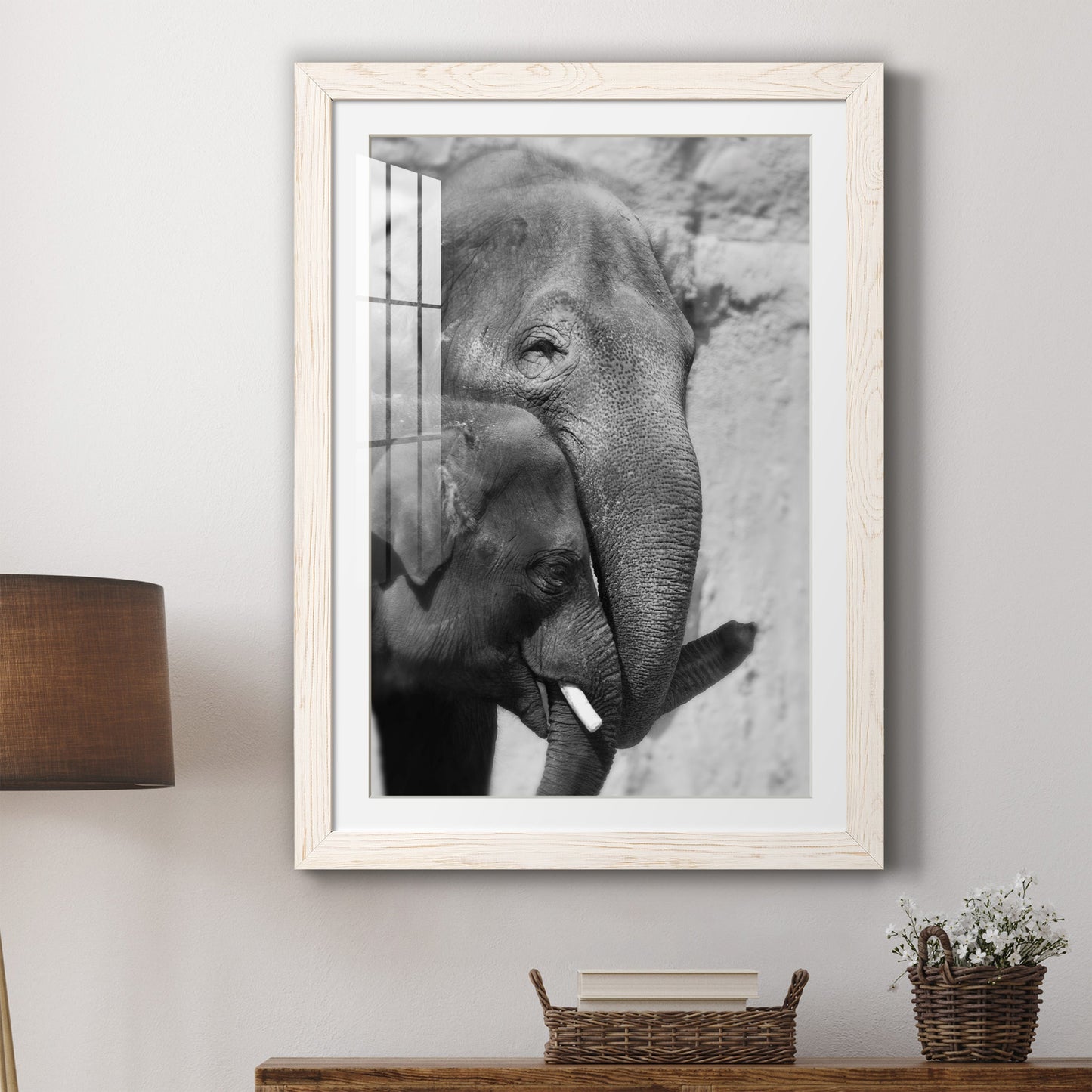 Tender Moment - Premium Framed Print - Distressed Barnwood Frame - Ready to Hang