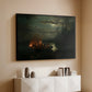 Spear Fishing on Lake Krøderen, 1851 - Floater Framed Canvas Print