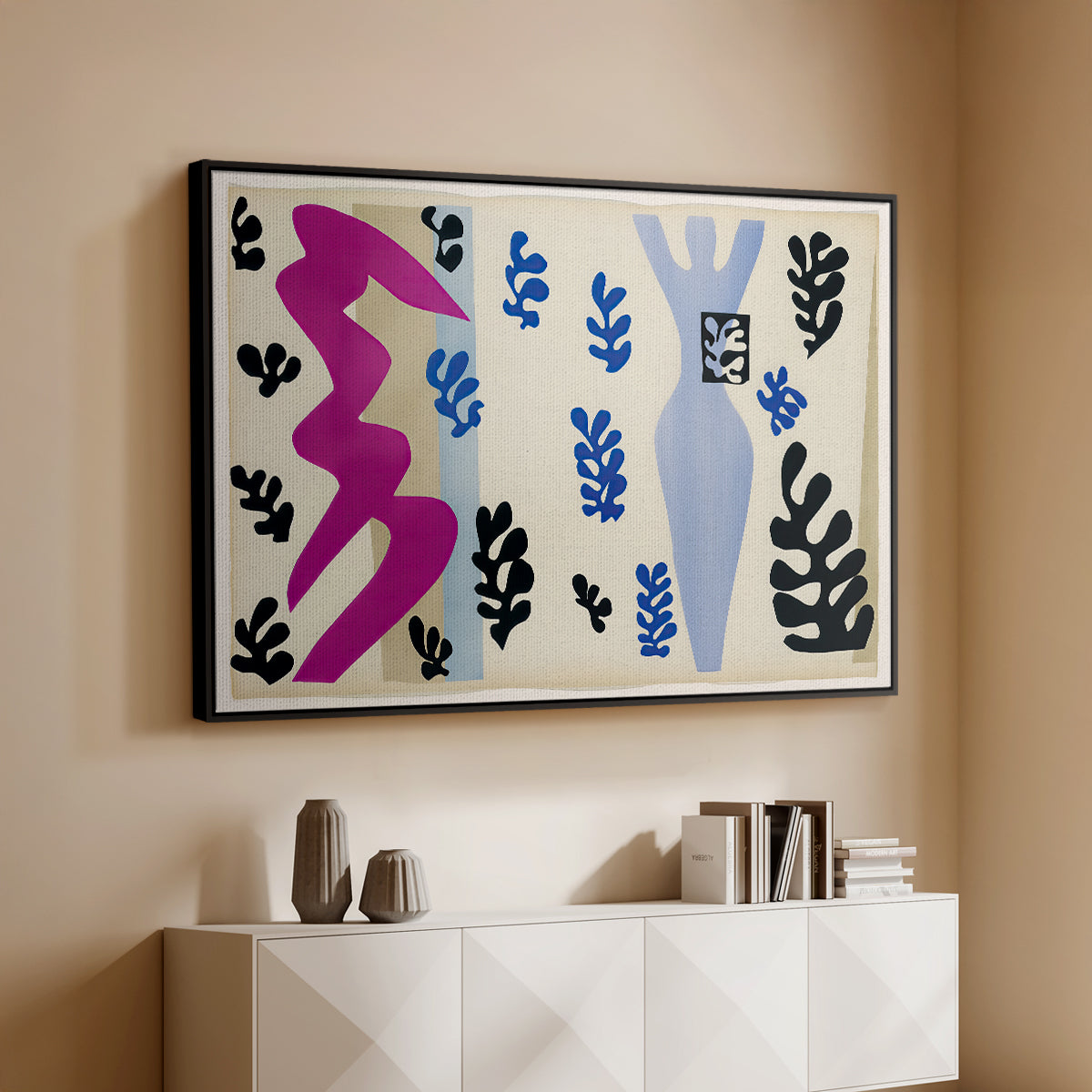 The Knife Thrower (Le lanceur de couteaux), from Jazz, 1947 - Floater Framed Canvas Print