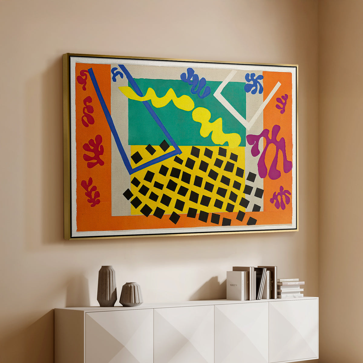 The Codomas (Les codomas), from Jazz, 1947 - Floater Framed Canvas Print