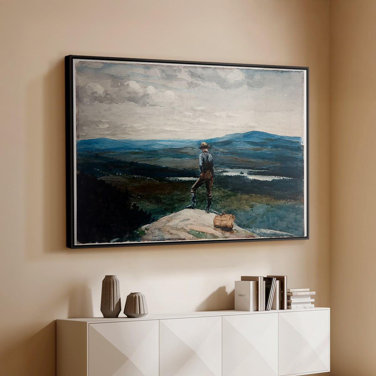 The Ranger, Adirondacks, 1882 - Floater Framed Canvas Print