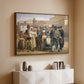 A Charlatan Selling Blacking in the Piazza Barberini in Rome, c. 1840-1849 - Floater Framed Canvas Print
