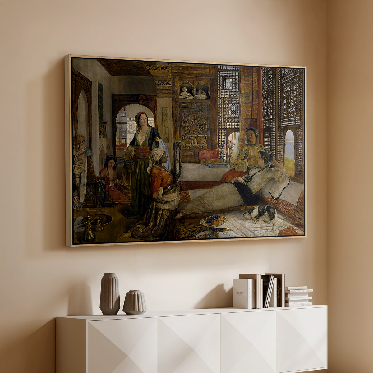The Harem, 1876 - Floater Framed Canvas Print