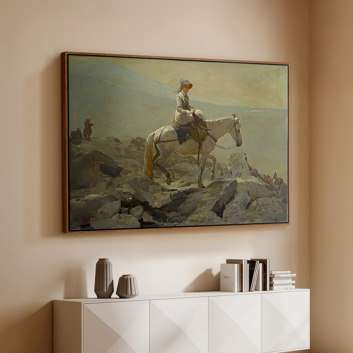 The Bridle Path, White Mountains, 1868 - Floater Framed Canvas Print