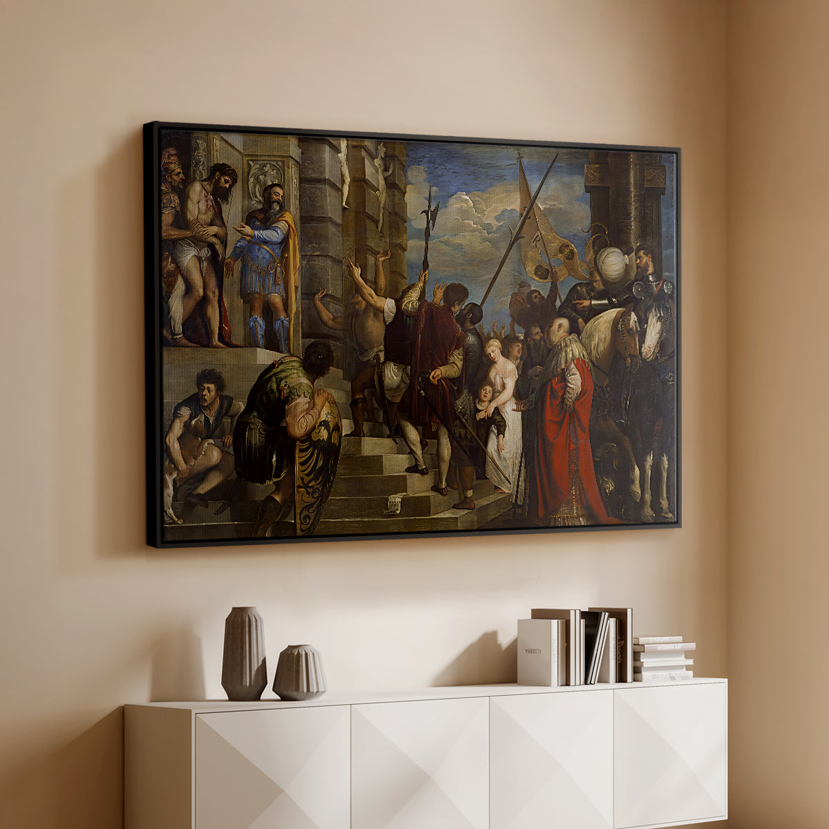 Ecce Homo, c. 1543 - Floater Framed Canvas Print