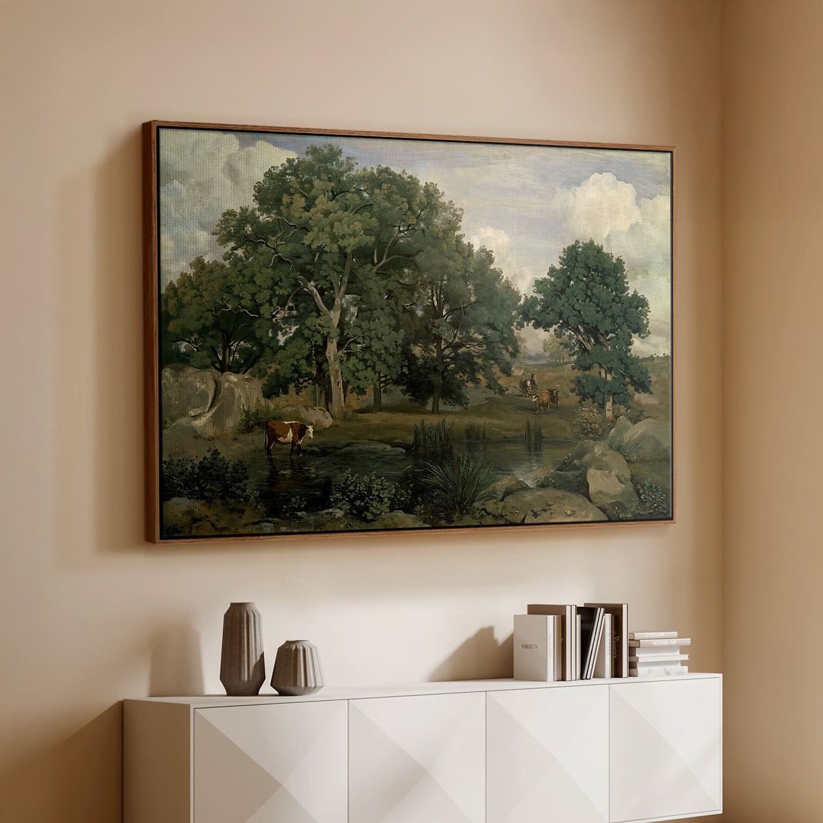 Forest of Fontainebleau, 1846 - Floater Framed Canvas Print