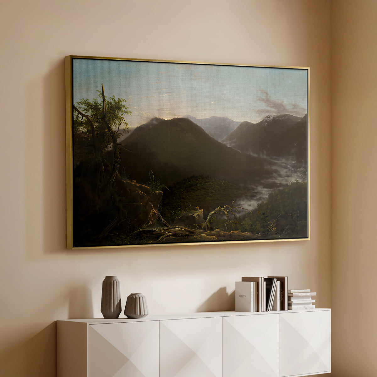 Sunrise in the Catskill Mountains, 1826 - Floater Framed Canvas Print