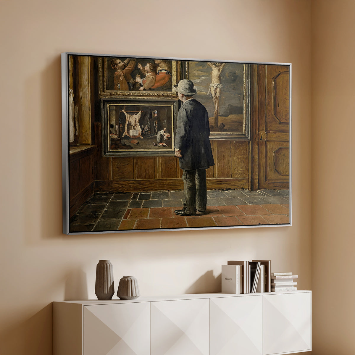 The Picture Lover, 1884 - Floater Framed Canvas Print