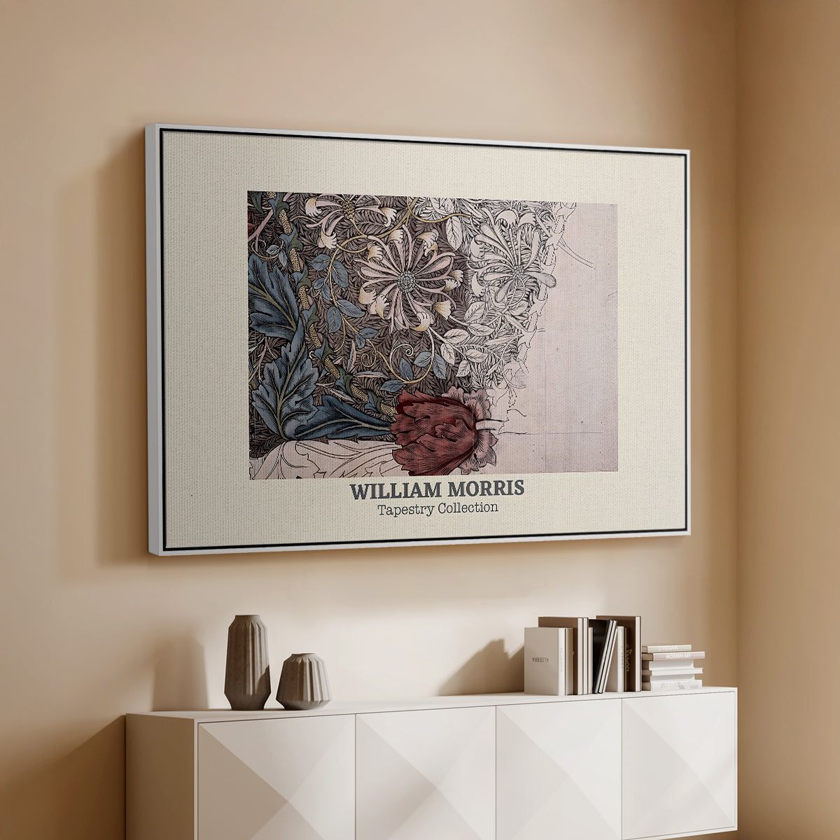 Honeysuckle (Tapestry Collection), 1874 - Floater Framed Canvas Print