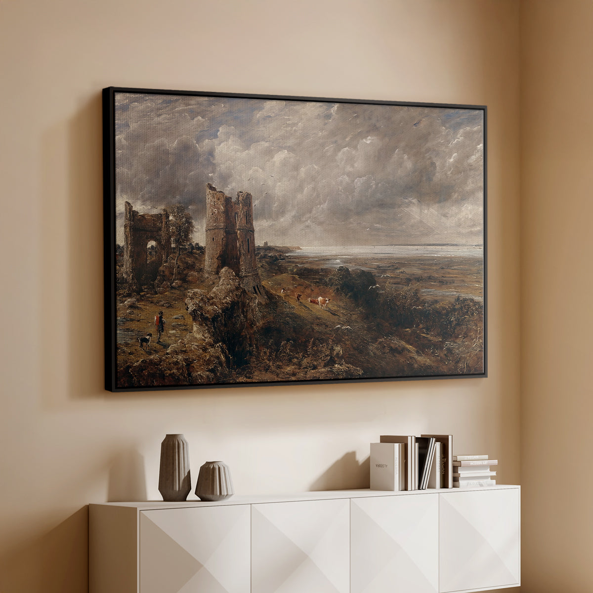 Hadleigh Castle, Mouth of Thames, c. 1829 - Floater Framed Canvas Print