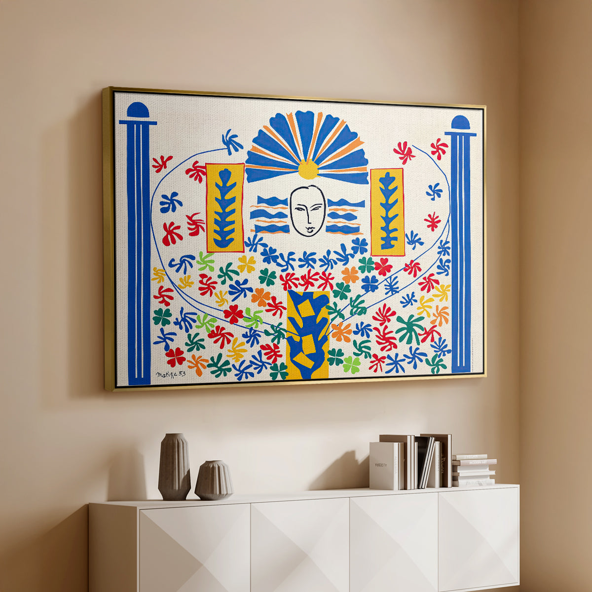 Apollo (Apollon), 1953 - Floater Framed Canvas Print