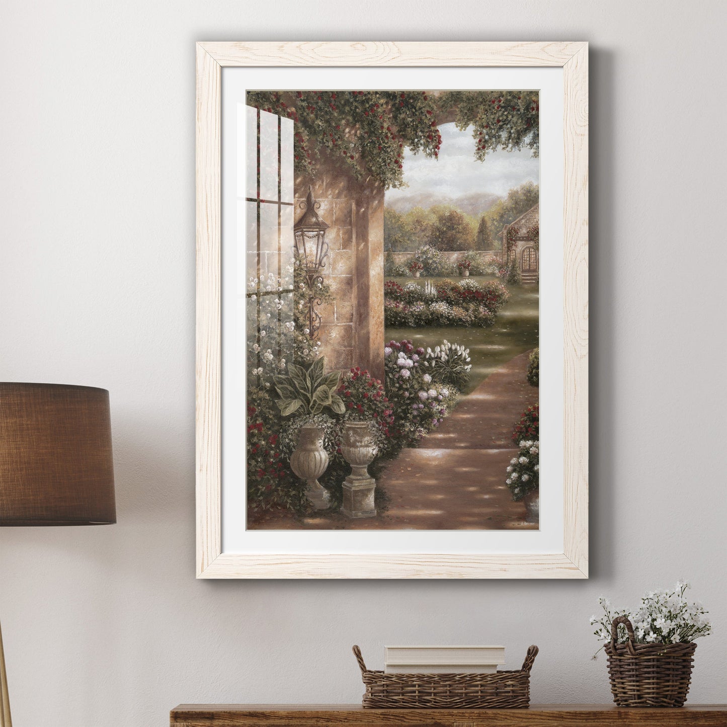 Evening in the Conservatory - Premium Framed Print - Distressed Barnwood Frame - Ready to Hang