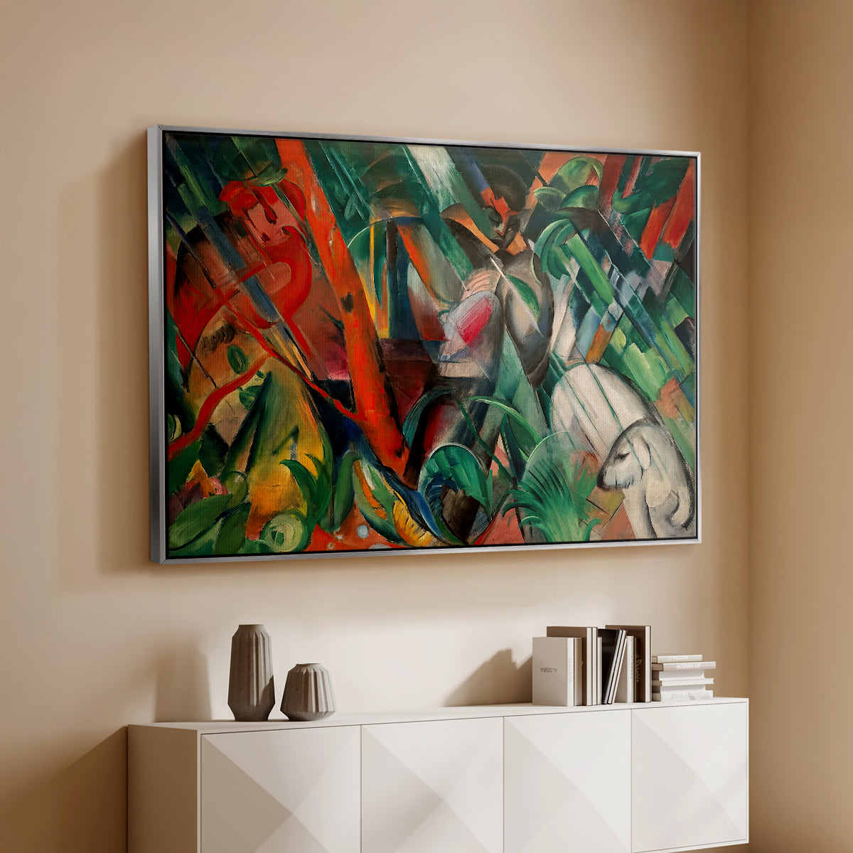 In the Rain, 1912 - Floater Framed Canvas Print