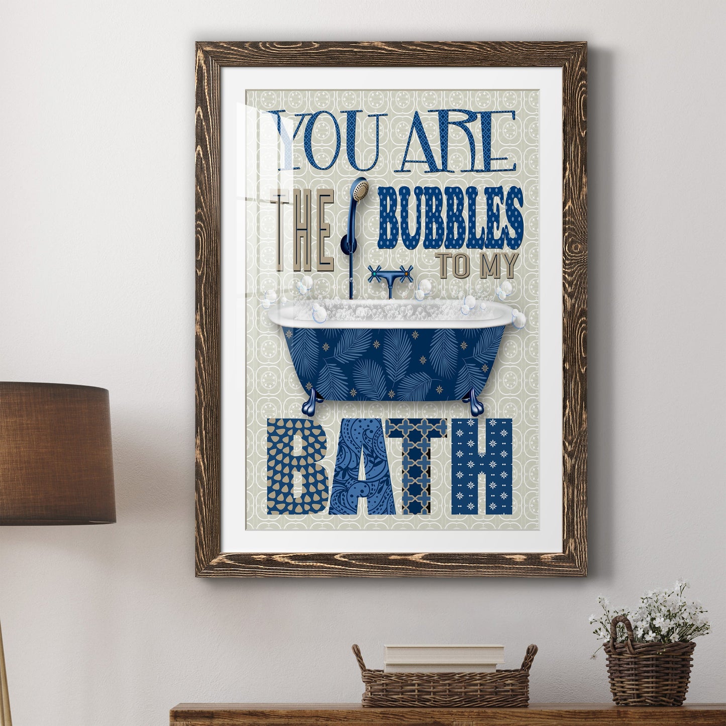 Bubble Bath - Premium Framed Print - Distressed Barnwood Frame - Ready to Hang