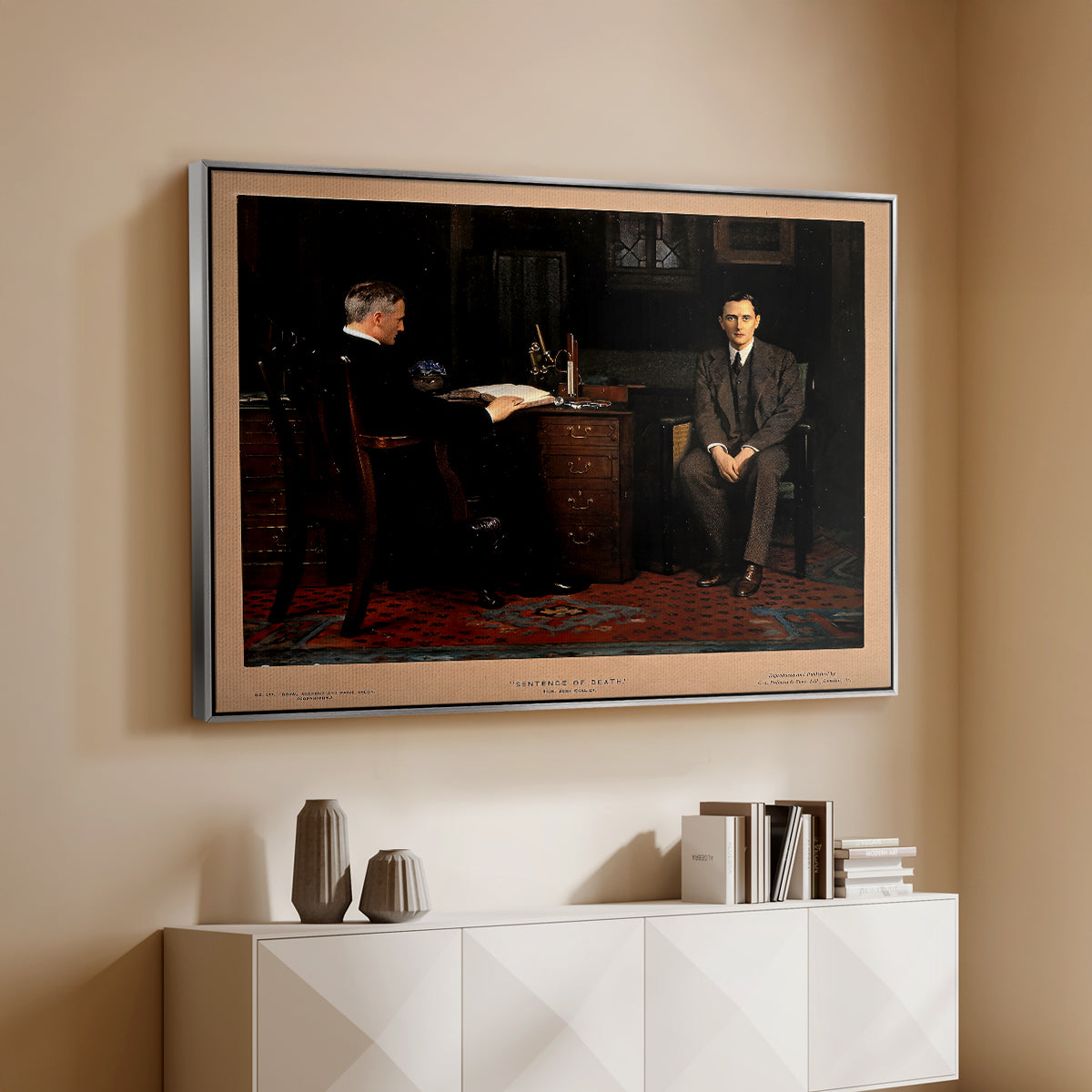 The Sentence of Death, 1908 - Floater Framed Canvas Print