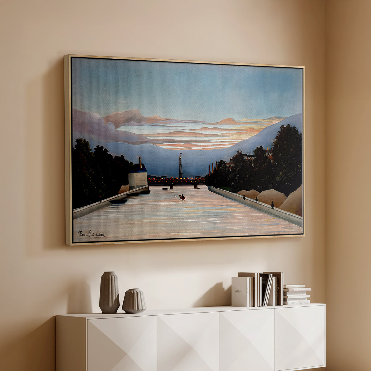 The Eiffel Tower, c. 1898 - Floater Framed Canvas Print
