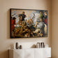 The Wolf and Fox Hunt, c. 1616 - Floater Framed Canvas Print