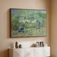 First Steps after Millet, 1890 - Floater Framed Canvas Print