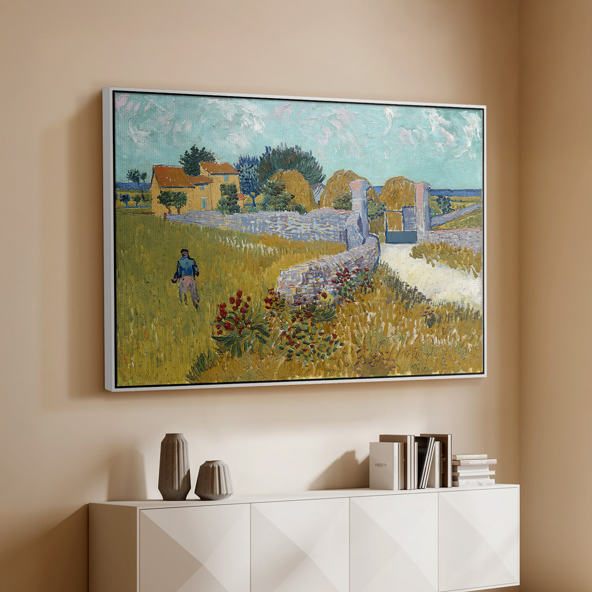 Farmhouse in Provence, 1888 - Floater Framed Canvas Print