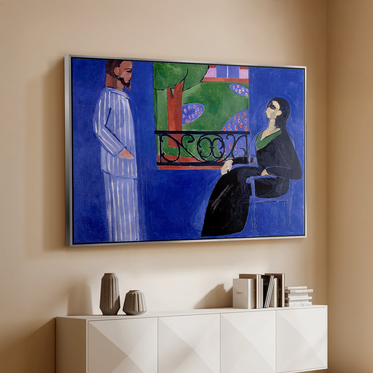 The Conversation, c. 1908-1912 - Floater Framed Canvas Print